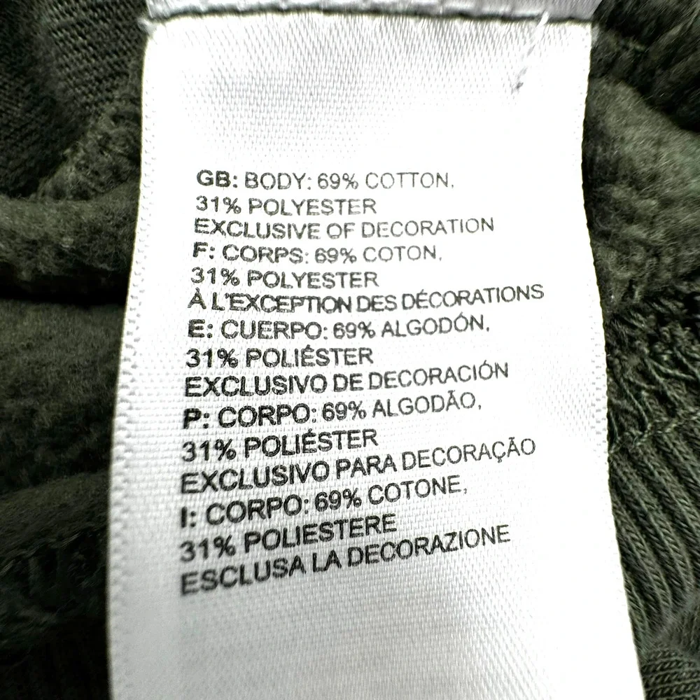 THE NORTH FACE Mens XL Green Pullover Sweatshirt Hoodie Sideways Logo Athleisure